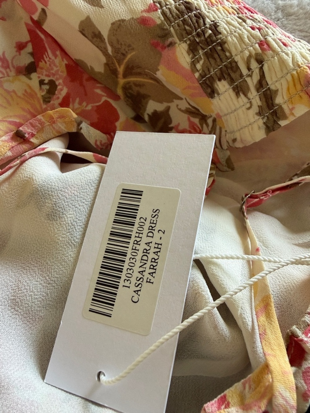 Reformation Cassandra Pink Floral Midi Dress Size 2 NWT - Picture 16 of 16